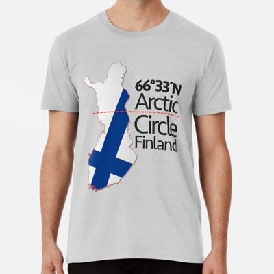Circolo Polare Artico Finlandia - 66° 33’ Nord dalla S alla 5XL Prodotta in AU/USA T-Shirt