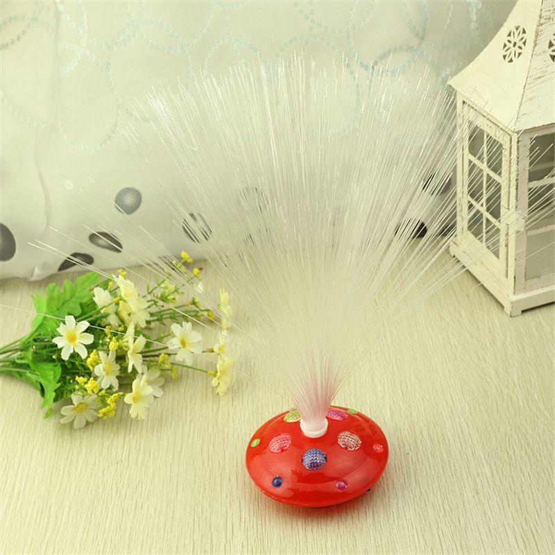 

Меняющий цвет Рождественский светодиодный ночник с оптоволокном, подставка, украшение для дома, Рождество