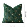 Christmas Tree Soft Plush Pillowcase Embroidery 45x45cm Accent Pillowcase Couch Cushion Case for Sofa Bed Living Room Home Decor