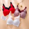 Plus Size Front Closure Lace Bra - Thin, Comfortable, Wire-Free Design for Extra Support