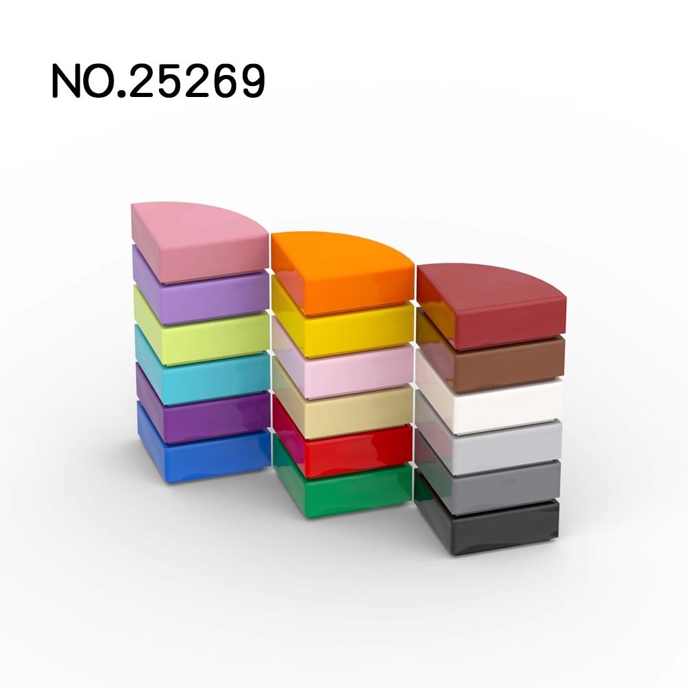 20Pcs  MOC Compatible Assembles Particles 25269 48410 Tile Round 1 X 1 Quarter Building Block Parts DIY Compatible Tech Toy