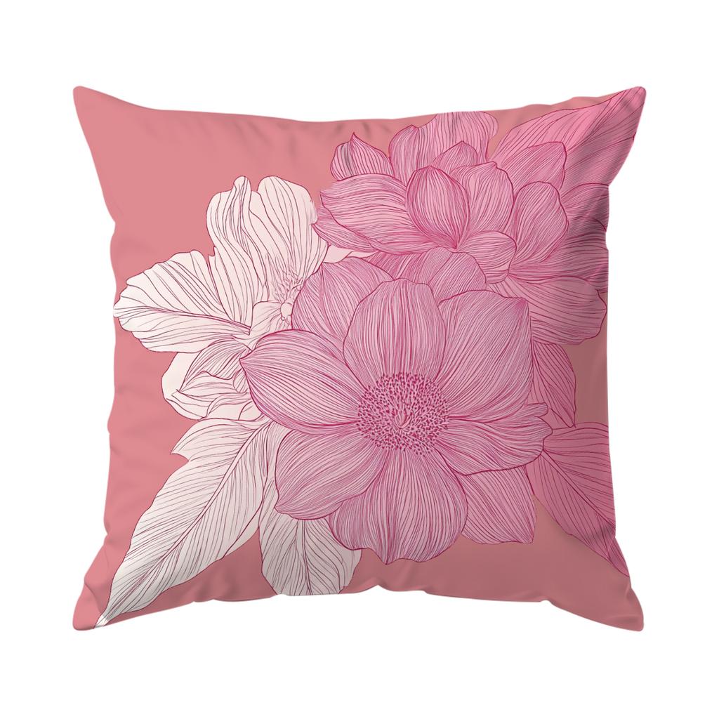 Floral Pattern Cushions Pillowcase Polyester Cushion Cover Throw Pillow Pillowcover Home Car Sofa Decor