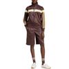 Capri Shorts Classic Casual Sports Men Bottoms Dark-Grey Brown JC6142