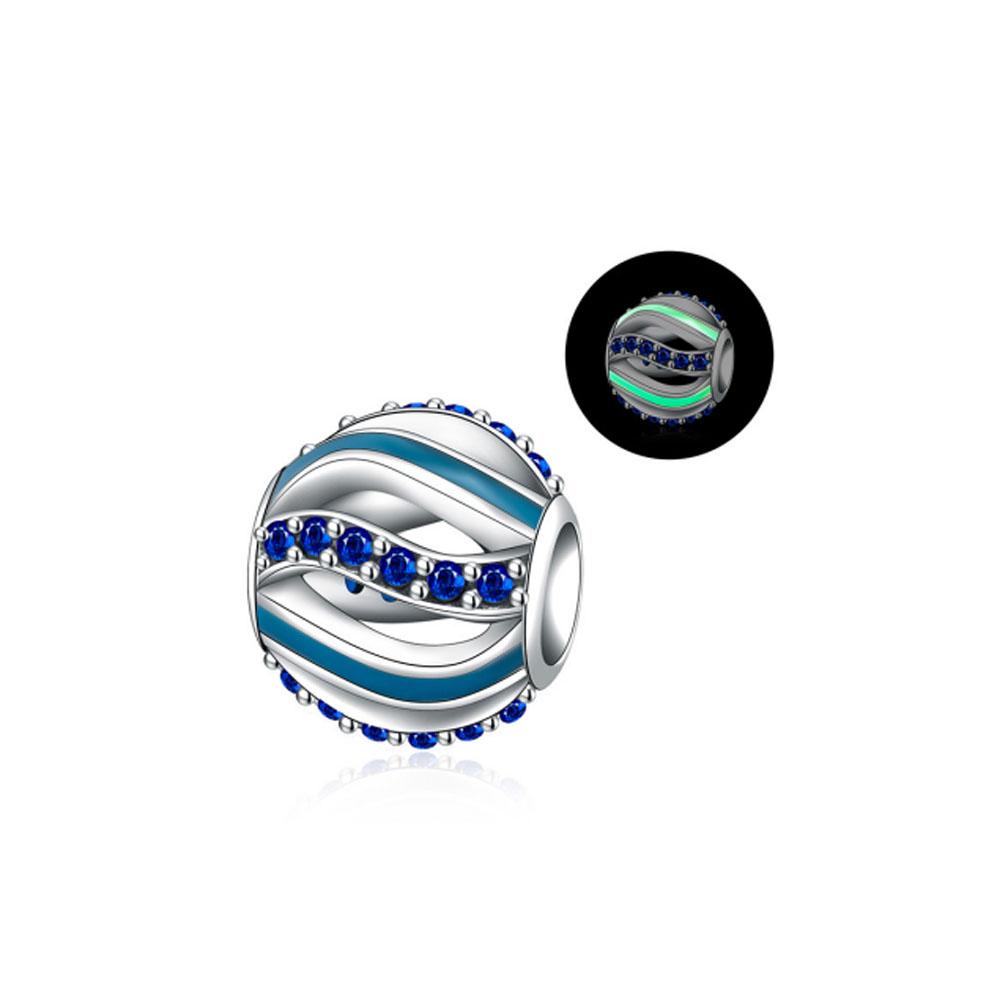 New 925 silver blue charming spider dream catcher pendant, suitable for al bracelet accessories DIY women's jewelry