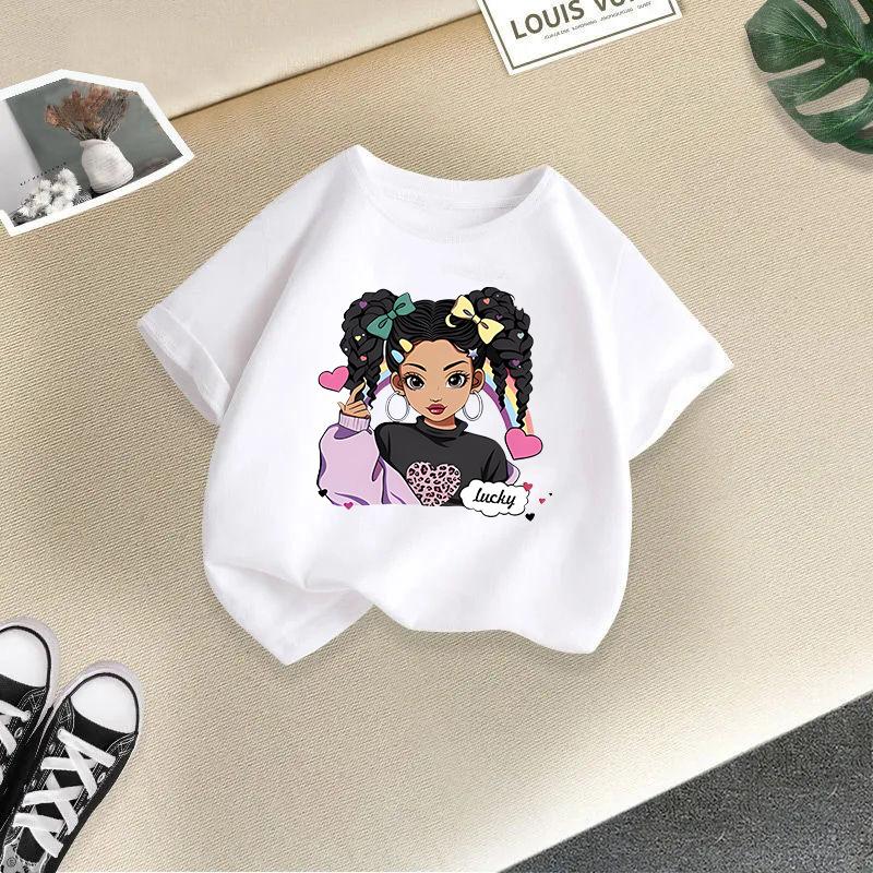 Children T-shirt Kid T Shirt 2-13Y Cool Girl Printed Kids 100% Cotton Clothes Tshirt Tops Tee