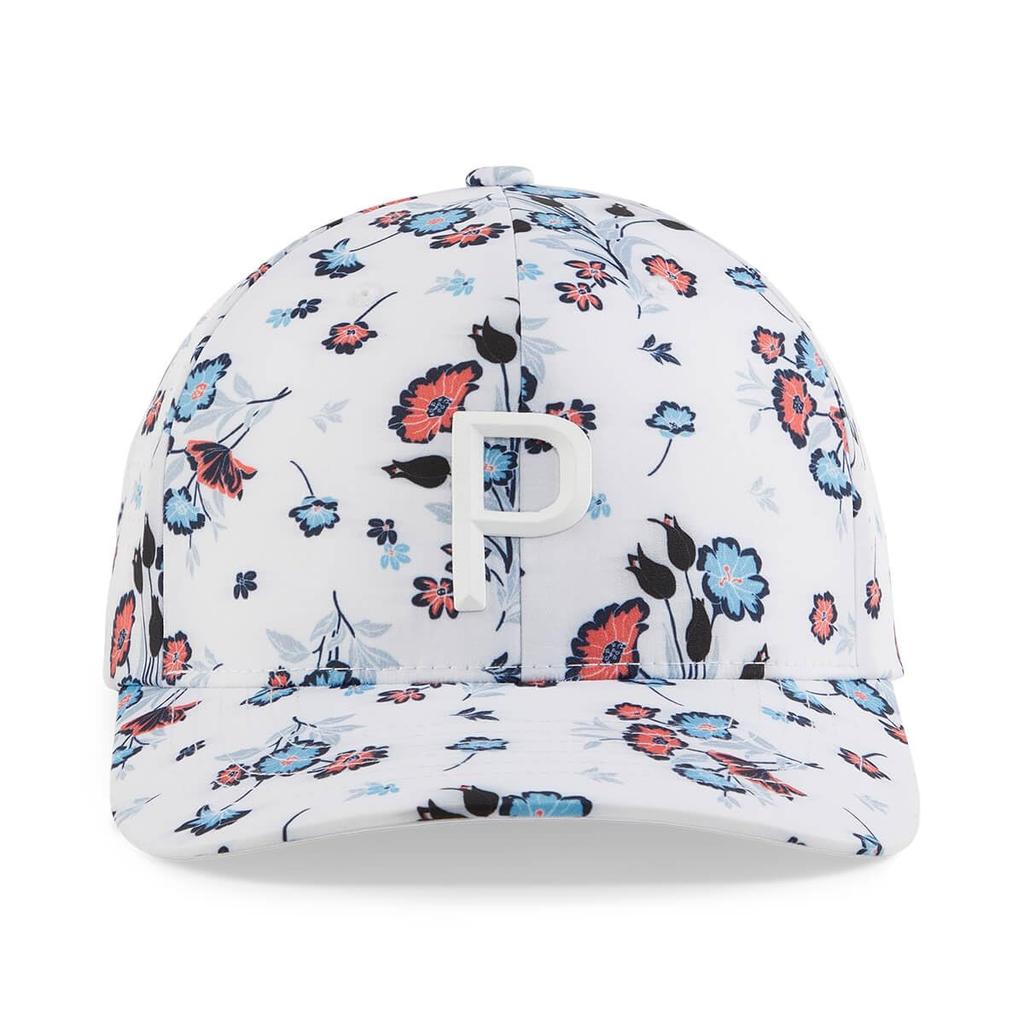 PUMA Golf Tech P Floral Printed Cap White Glow (025435) Men's
