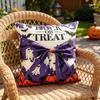 Halloween Pillow Cover With Ghost And Spider Web Design For Living Room Decor