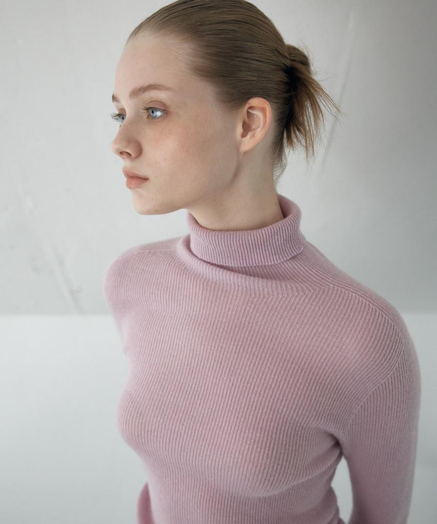AHWE Wool Turtleneck Pull-Over_Baby Pink