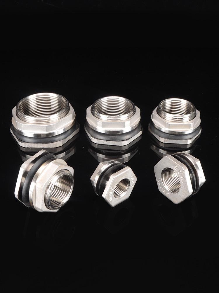 304 Stainless Steel Water Tank Fitting: 2/3/4/6 Points To 2-Inch Internal Thread Drainage Adapter for Tower, Fish Tank, and Pool