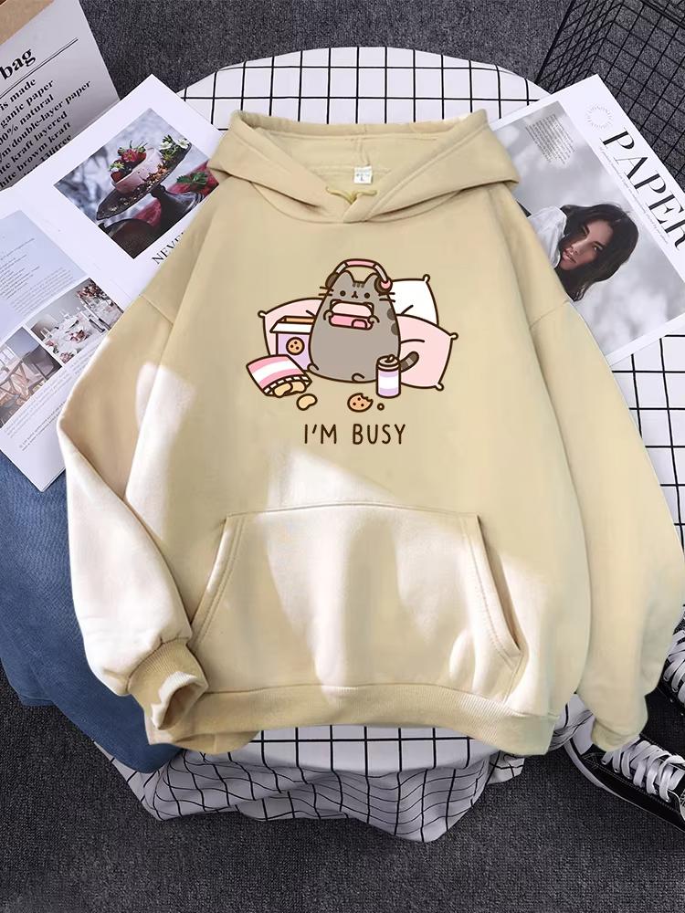 Women Hoody Simple Pocket Pullovers Outdoor Soft Sweat Street Casual Female Top