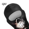 Cold Weather Neck Gaiter Skull Print Face Mask for Motorcycle Riding, Windproof Velvet Ski Balaclava, Cover Outdoor Sports Cycling Thermal