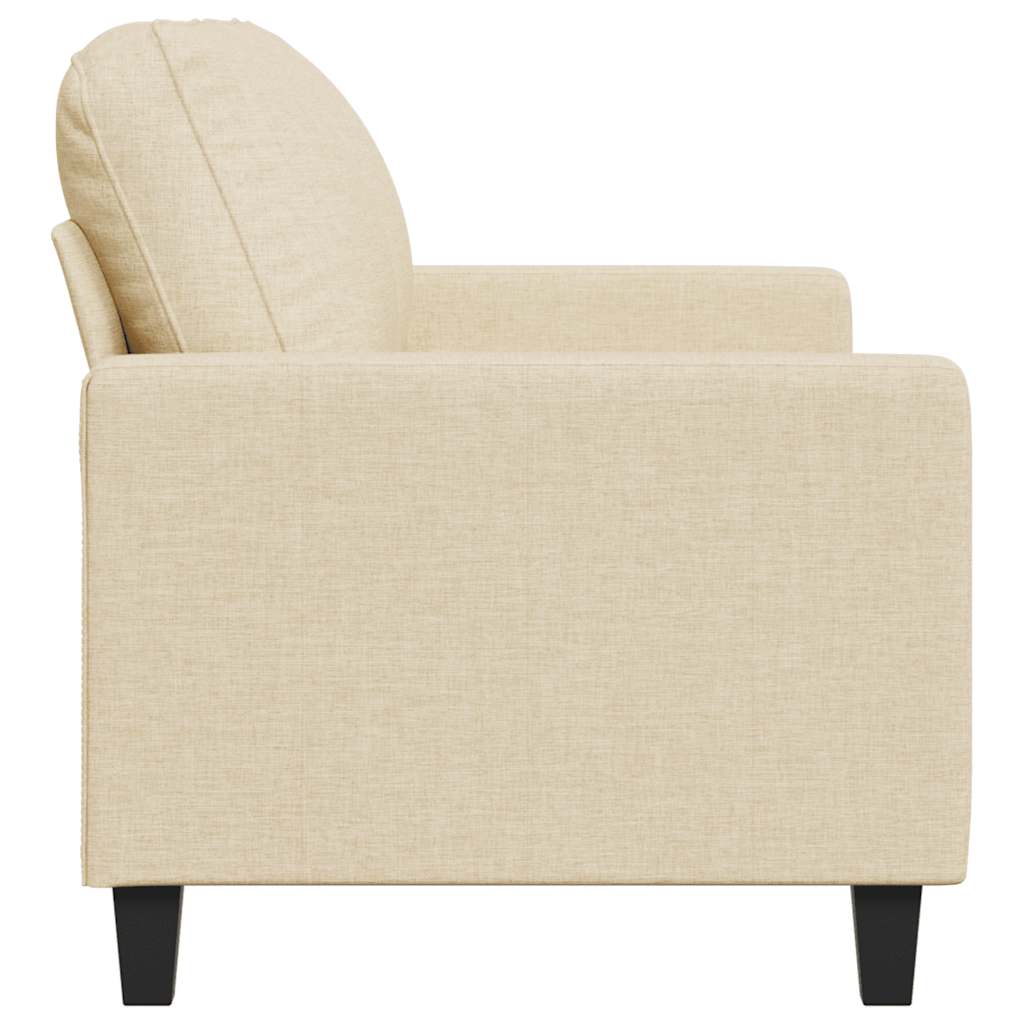2 Seater Sofa Cream 140 Cm Fabric
