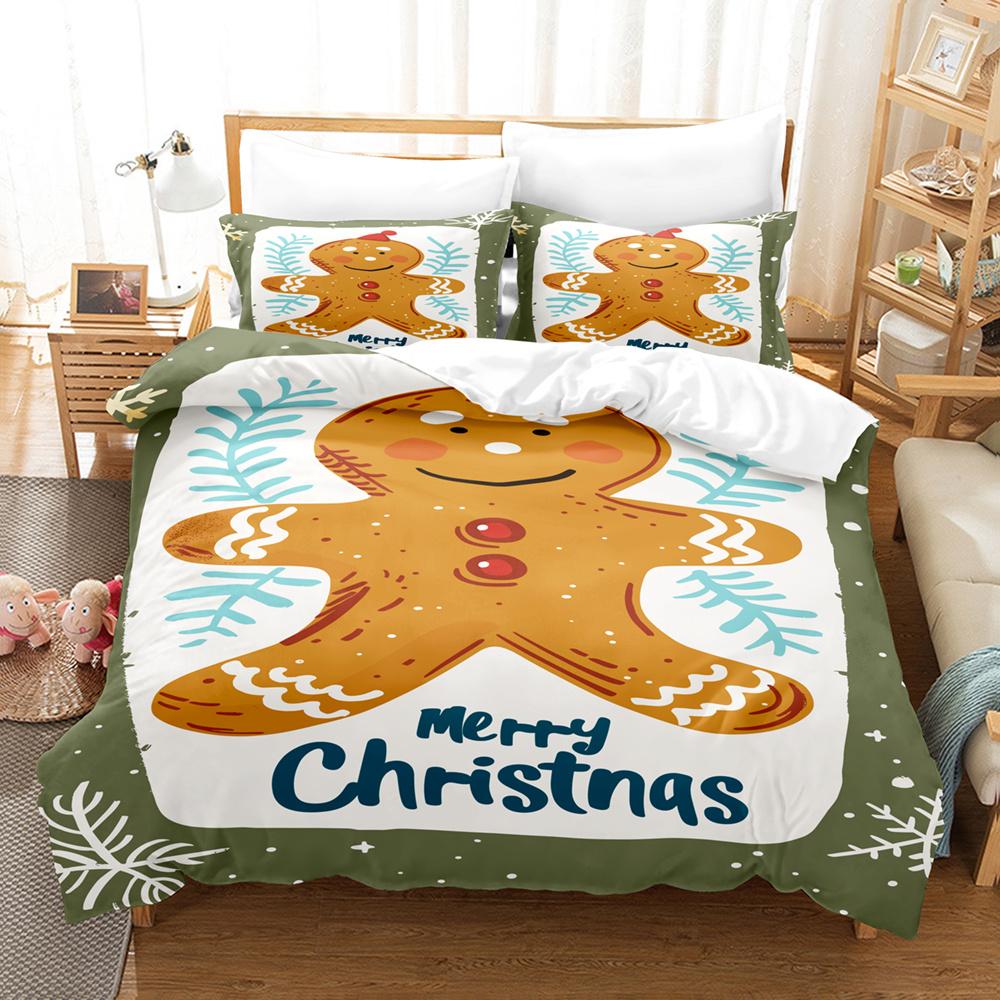 

Комплект пододеяльника из 3 предметов с рождественским узором «Снежинка» - Мягкий, дышащий, на зимнюю тематику - Идеально подходит для декора спальни и гостевой комнаты EU Single 135x200cm