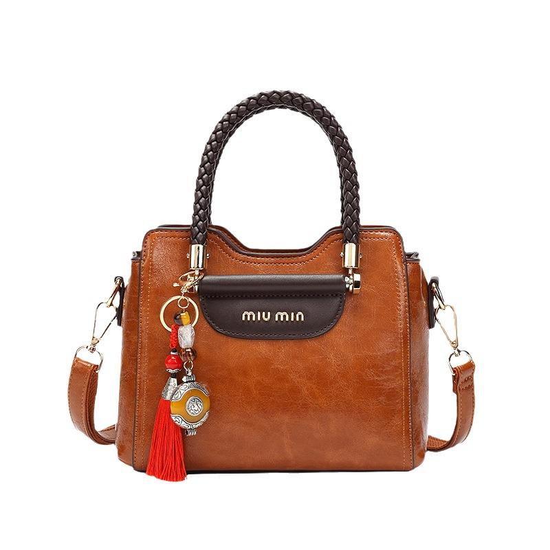 Echtes Leder Damen Trend 2025 Vielseitige Rindsleder Umhänge- und Schultertasche