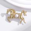 Elegant Horse Brooch Unique Lapel Pin Stylish Clothing Jewelry Animal Badge Suitable for Various Daily and Party Wear