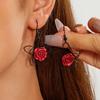 Accessories, Vintage Rose Flower Earrings, Stereo Personality Valentine's Day Earrings Earrings