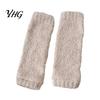 Soft Plush Winter Socks Thickened Thermal Knee Sleeve for Women, Warm Coral Fleece Leg Warmers, Breathable Warmth Locking Protectors Pads Skiing