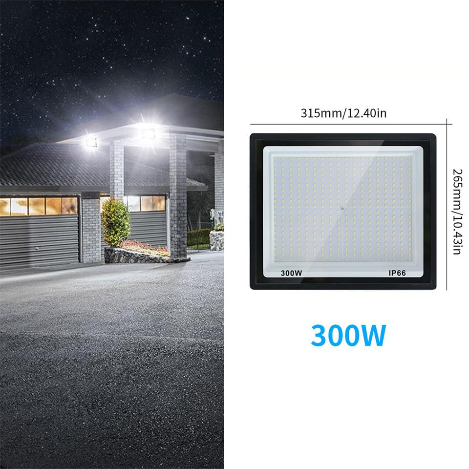 LED Floodlight 10W 20W 30W 50W 100W 150W 200W 300WWaterproof Outdoor Projector Exterior Spotlight For Garden Street Garage Light