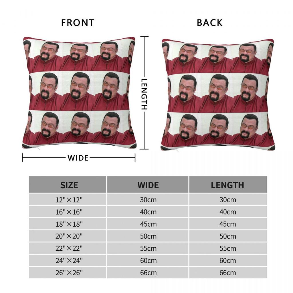 Steven Frederic Seagal Pillowcase Polyester Linen Velvet Pattern Zip Decorative Throw Pillow Case Room Cushion Cover
