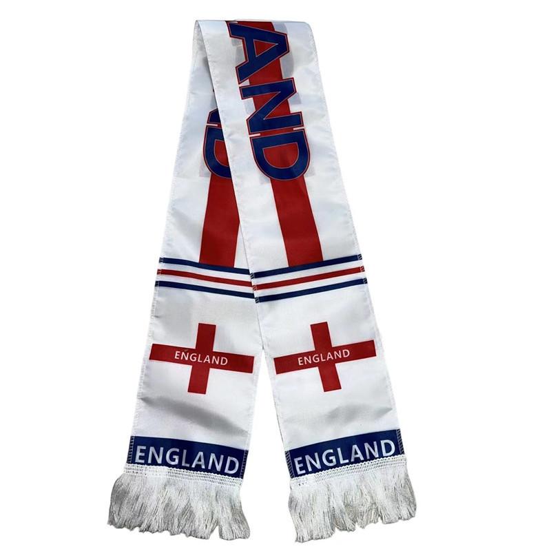 2026 World Cup Scarf Fan Scarf Polyester Neck Warmer Flag Soccer Stadium Team Support Tassel Less