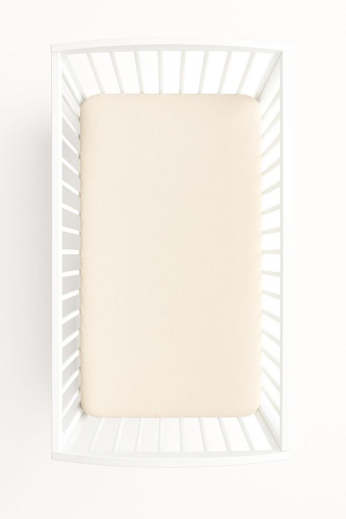 Terry fitted sheet for a crib 140x70cm - cream