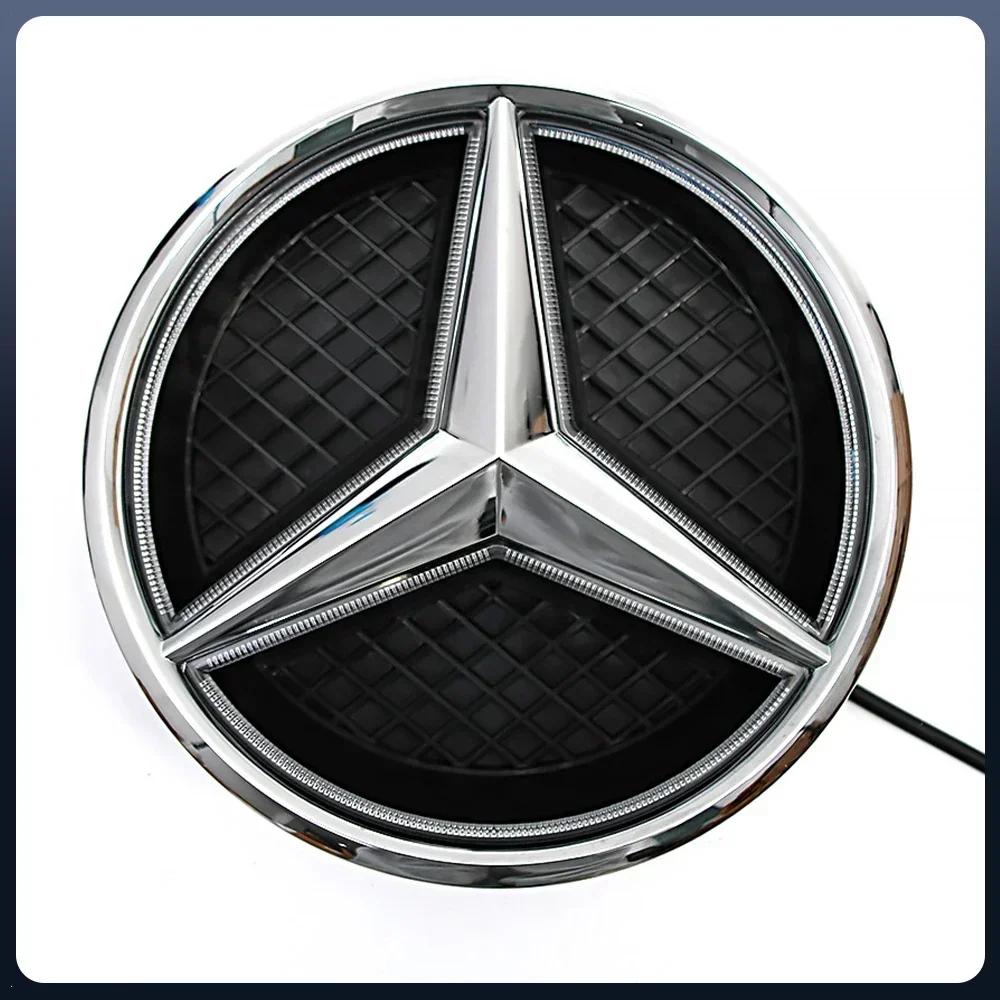 C200 E200 For Mercedes Benz For Mercedes Benz OE LED Emblem Light Car Glossy Black Front Grille Illuminated Logo Star Badge X253