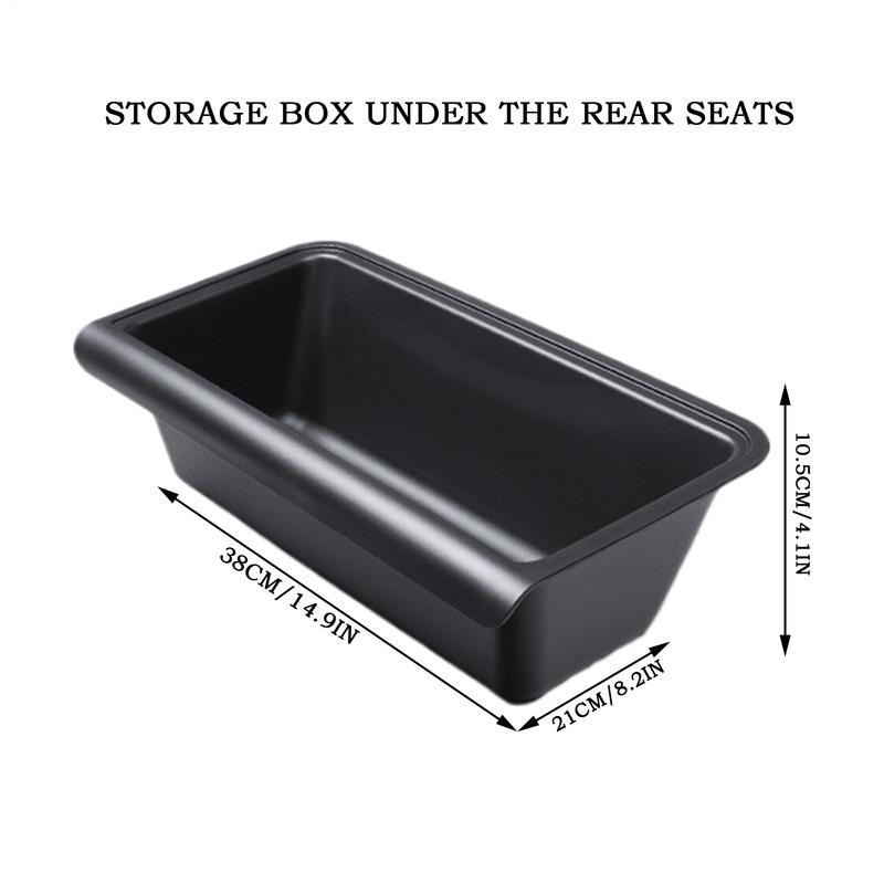 For New Version Of Tesla Model Y Under Seat Storage Box Waterproof Storage Tray Washable Bin Under Seat Tray Vehicle Accessories