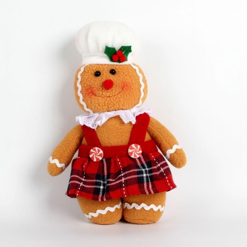 

Новая Рождественская Кукла Пряничный Человек Кукла Красная Шляпа Белая Шляпа Мультяшный Стиль Рождественская Декоративная Кукла Украшение