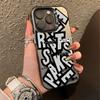 Applicable to iPhone14/15 creative letter 11/12 Apple 13promax mobile phone case xr/xs color silver IMD hard