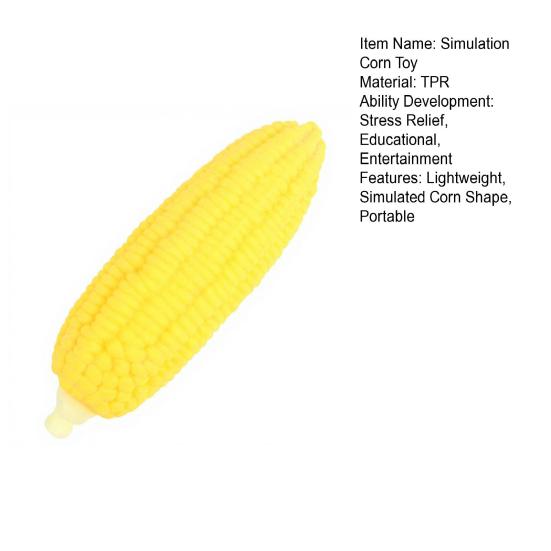 Simulated Corn Squeeze Toy Realistic Fake Corn Stress Relief Toy Office Desk Stretchy TPR Corn Fidget Toy Party Favors