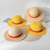 Luffy Strohhut Anime Cosplay Requisite Hut Rollenspiel Performance Sommer Strand Accessoires Erwachsener Unisex Sonnenschutzhut Halloween Geschenk
