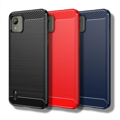 For Nokia C110 Case Nokia C110 Cover 6.3 Inch Carbon Fiber Shockproof Silicone Bumper For Nokia C110 C100 C200 C300 C32 C31
