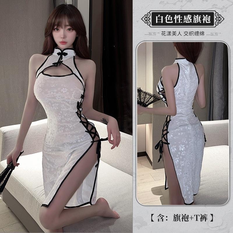 Sexy Lingerie Sexy Hollow Chest Side High Split Strap Seduction Passion