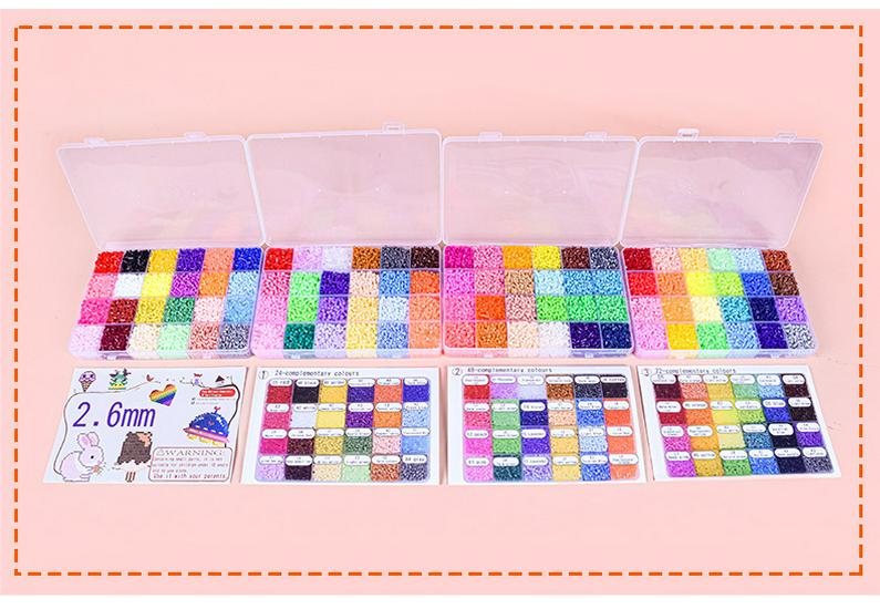 96 Colors 2.6mm Perler Beads Refill Pack - DIY Craft & Educational Toy Set