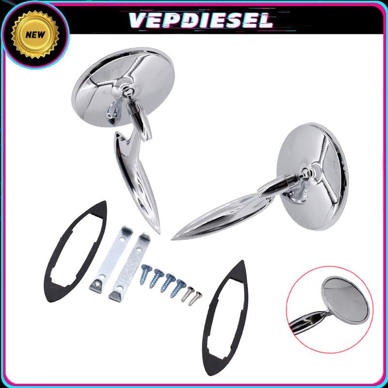 

654394765672 LSOT001391 Door Mirror Outside Exterior Rearview Base For Chevy Chevelle Impala Corvair Biscayne Camino 1963-1965