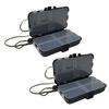 2Pcs Fishing Lures Hooks Storage Container Double Side Fishing Accessory Case Fishing Tackle Storage Box with Divider