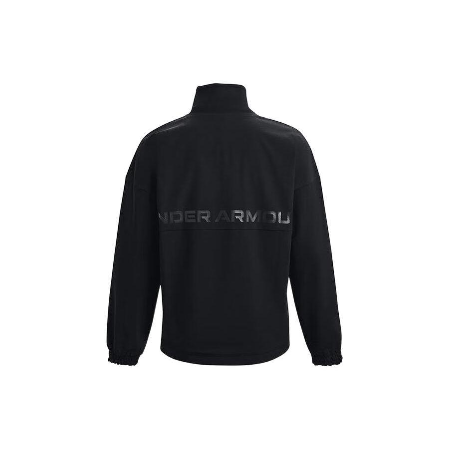 Under Armour Spliced Sports Casual Stand Collar Jacket Women Tops Black 1370738-001