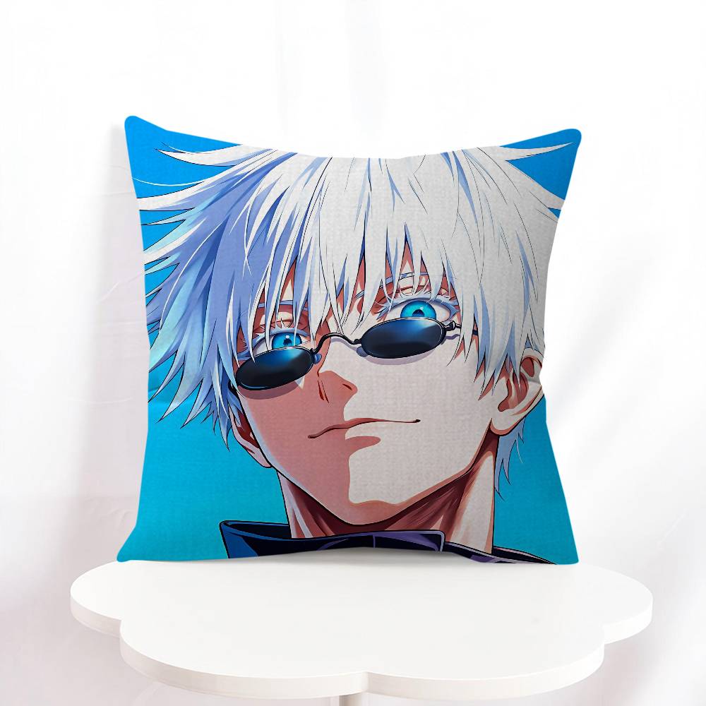 S-Satoru Gojo Cushion Cover Car Throw Pillow Case For Sofa Car Christmas Gift 40x40cm 45x45cm