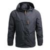 Men's Tactical Casual Jacket Waterproof Outdoor Hooded Coat Oversized Windscreen Sports Military Camping Overalls
