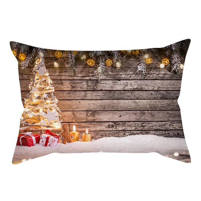New Christmas Waist Pillowcase, Christmas Home Sofa Headboard Cover