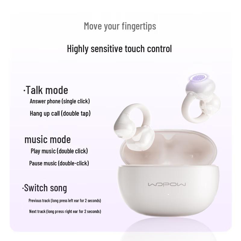 Wopow OWS18 Clip-On Bluetooth Earphones