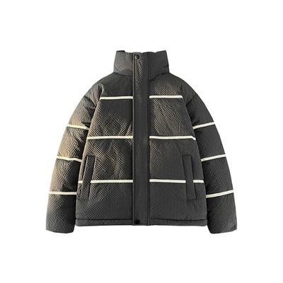 Printed Embroidered LOGO New Fashion Striped Down Jacket Striped 90 Winter