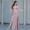 Oriental Mesh Print Belly Dance Performance Dress Set for Women