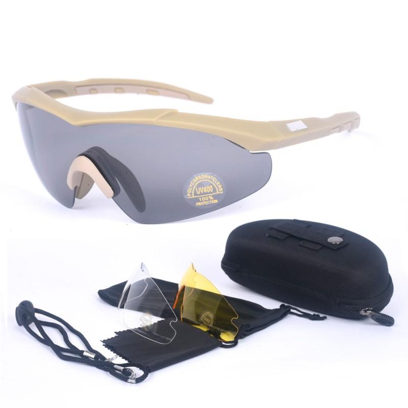 Tactical Safety Goggles Airsoft Paintball Outdoor Sports Shock Resistant PC Lens Protective Eyewear