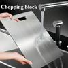 1/3pcs Professional Double-Sided Stainless Steel Cutting Board - Commercial-Grade for Kitchen & Restaurant Use