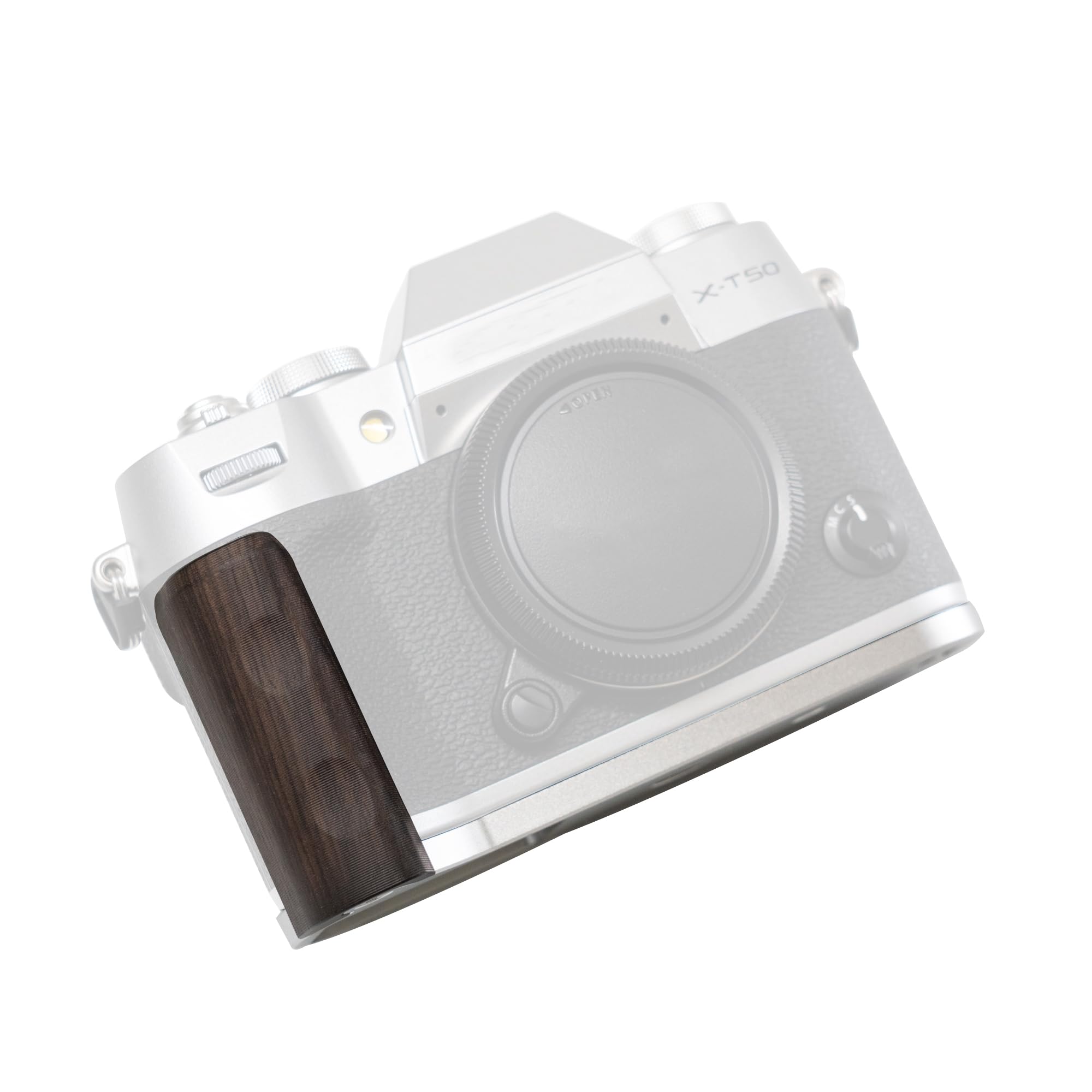 

Рукоятка для камери SIUTATDSH для камер Fujifilm X-T50/XT50, з L-подібною швидкознімною пластиною, ручкою з масиву дерева та кріпленням для штатива (Чорне дерево та срібне покриття)