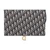 Dior Sattel Vintage Gold Metall D-Ring Klappenverschluss Stoff Clutch Damen Clutch Blau S5698CTZQ-M928