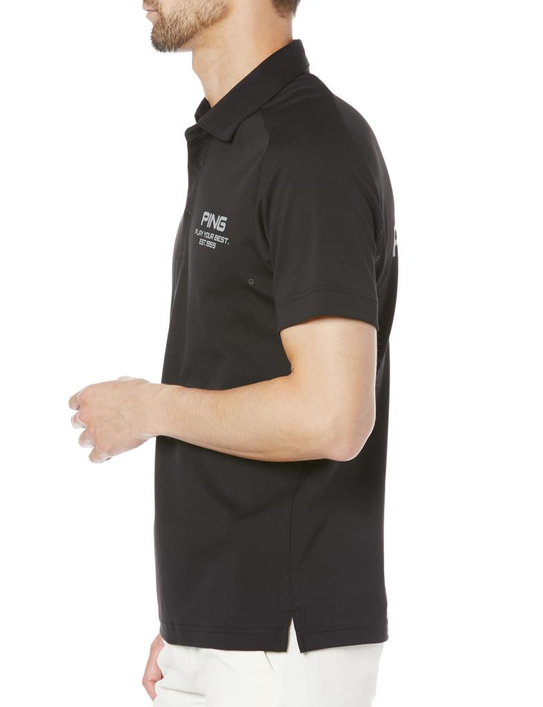 Ping Apparel Short Sleeve Polo Shirt UV Golf Size LL Men's (Stretch, Heat-Shielding, Protection) / / 621-4160307 010_Black,