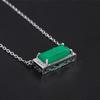 Tiktok Simulation Palaiba Pendant Earrings Zircon Necklace Two Piece Set Grandmother Emerald Collar Chain
