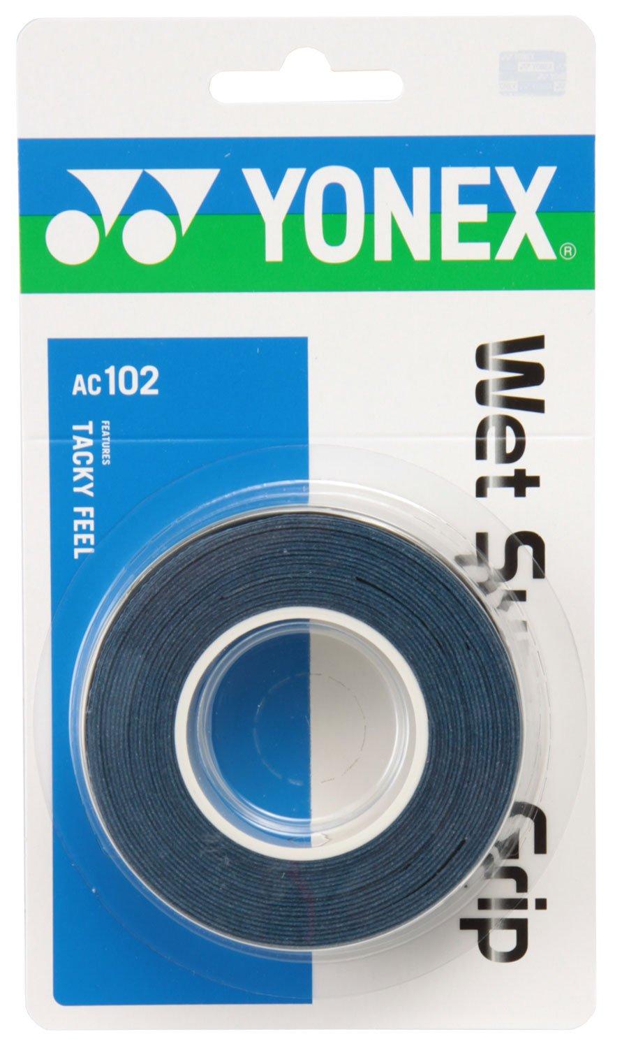 

YONEX Tennis Badminton Grip Tape Wet Super Grip AC102 Deep Blue (3 pieces)